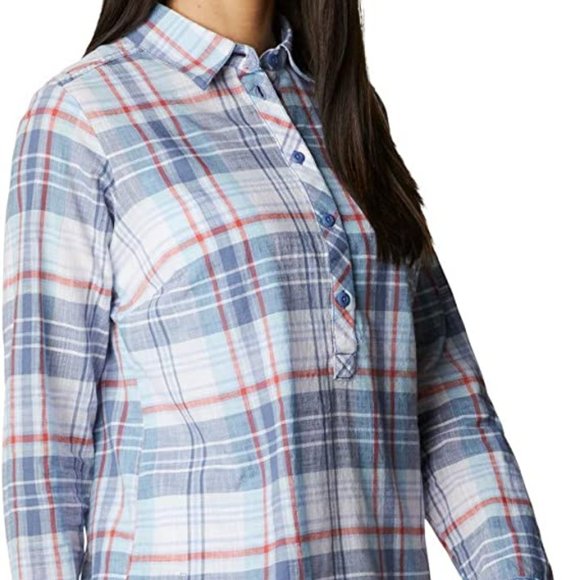 🆕Columbia Women's Camp Henry II Tunic, Faded Sky Plaid, SM and MD. Brand NEW - Picture 4 of 4